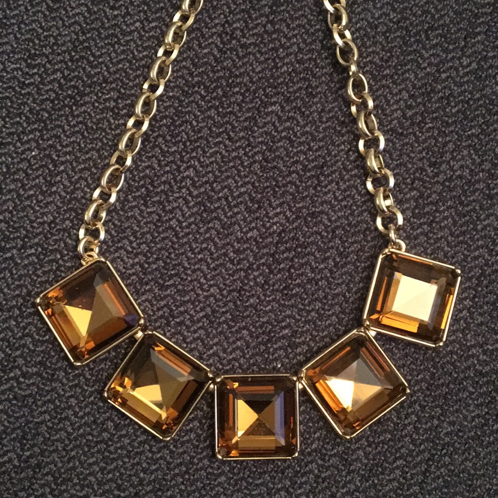 Brown Jewel Statement Necklace Banana Republic
